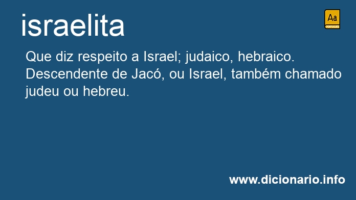 Significado de israelita