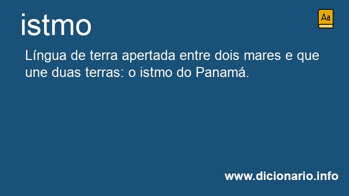 Significado de istmo