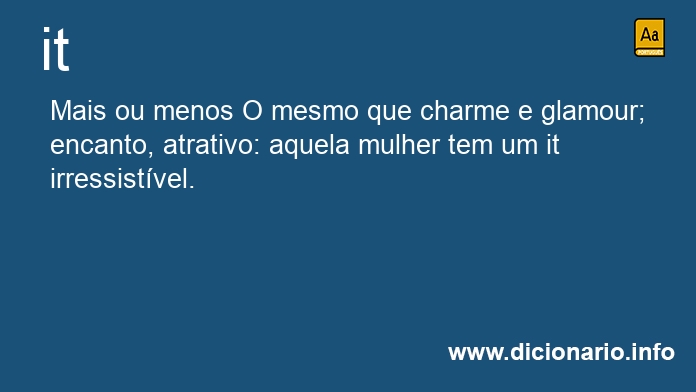 Significado de it
