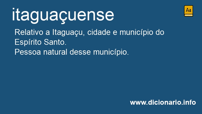 Significado de itaguauense
