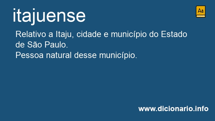 Significado de itajuense