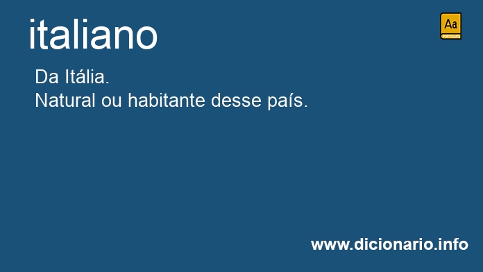 Significado de italiano