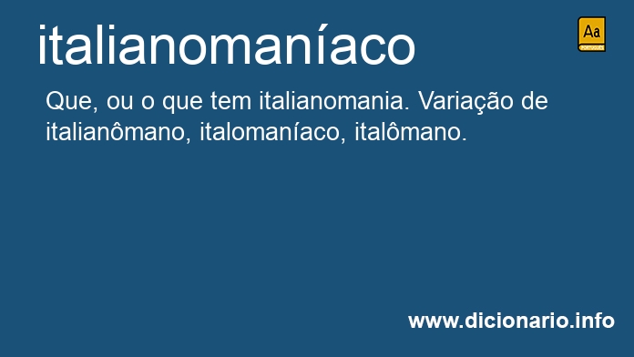 Significado de italianomanaco