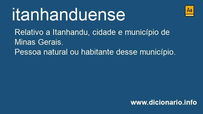 Significado de itanhanduense