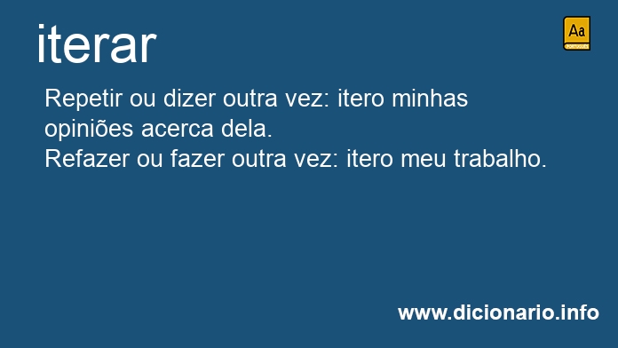 Significado de iterado