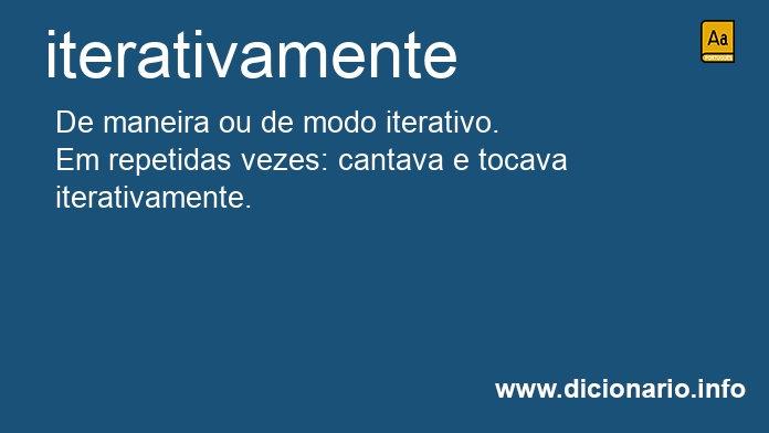 Significado de iterativamente