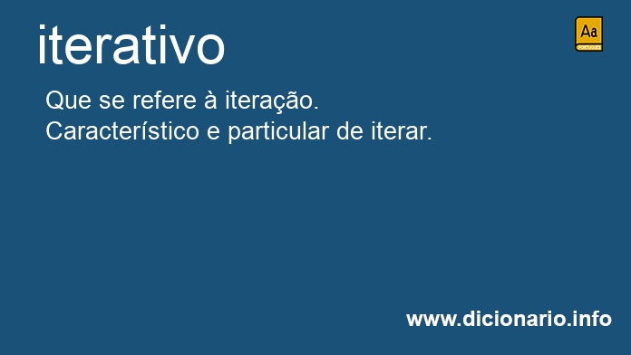 Significado de iterativo