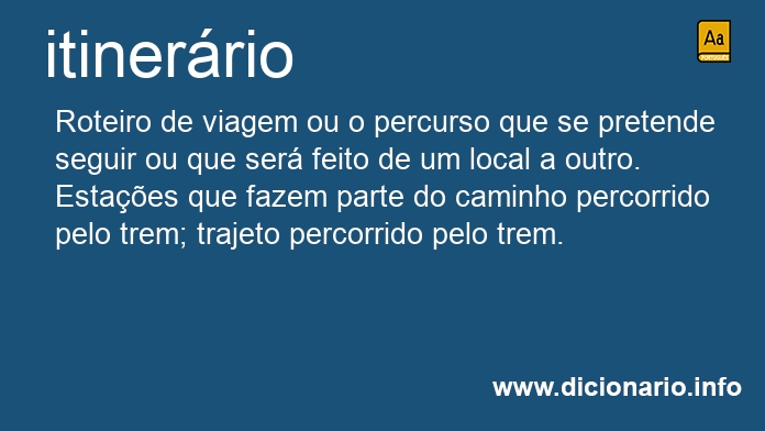 Significado de itinerrio