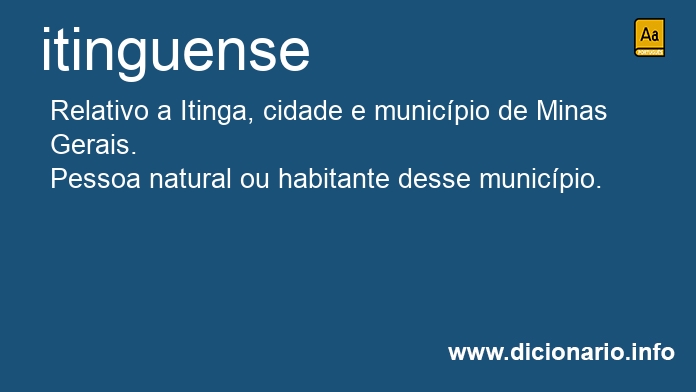 Significado de itinguense