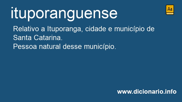 Significado de ituporanguense