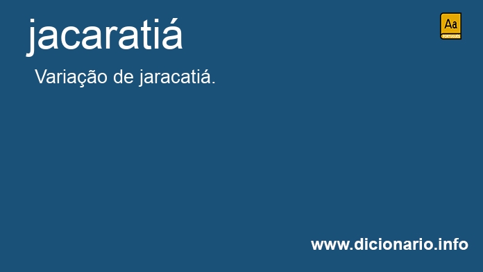 Significado de jacarati