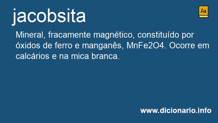 Significado de jacobsita