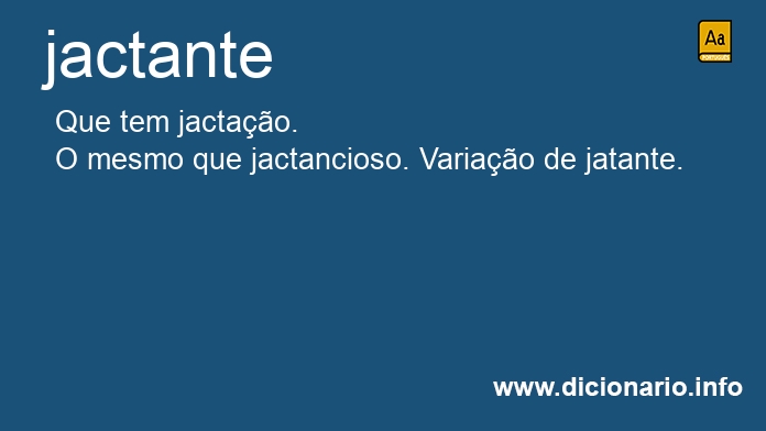 Significado de jactante