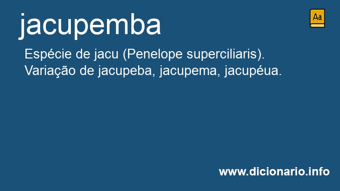 Significado de jacupemba