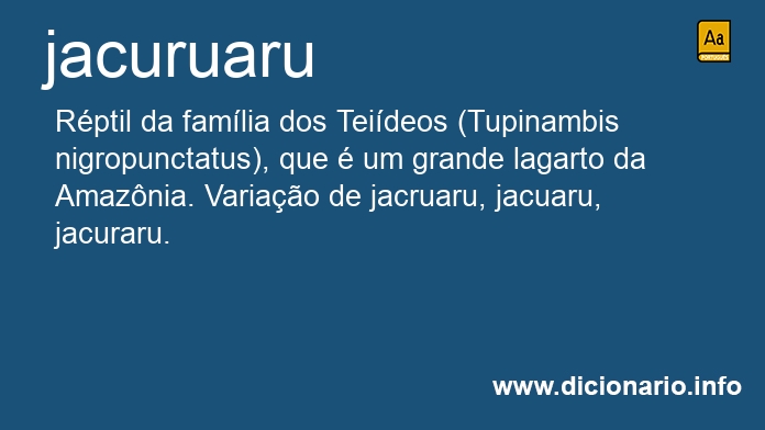 Significado de jacuruarus