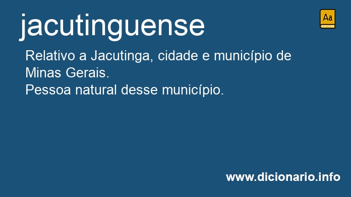 Significado de jacutinguense