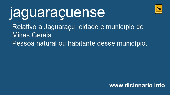 Significado de jaguarauense