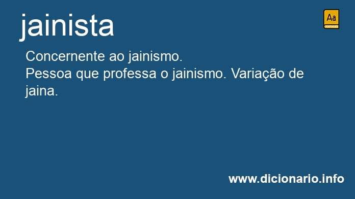 Significado de jainista