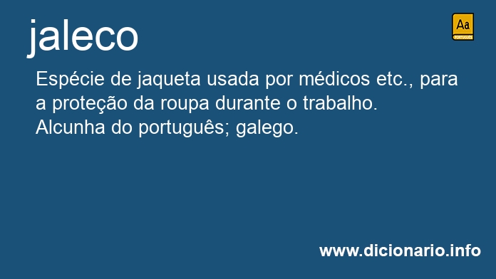 Significado de jaleco