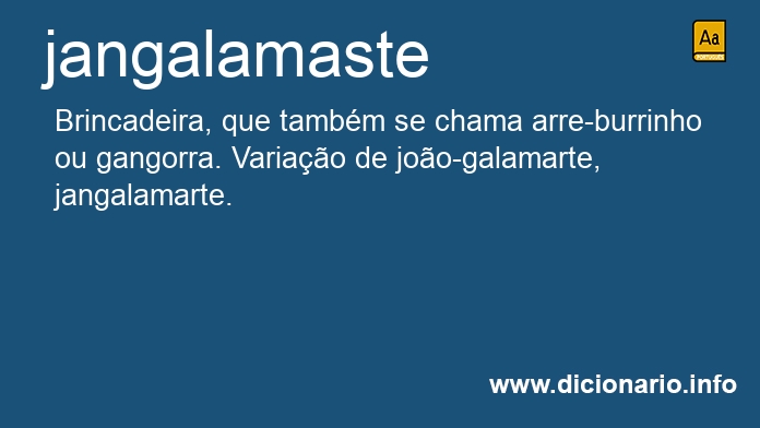 Significado de jangalamaste