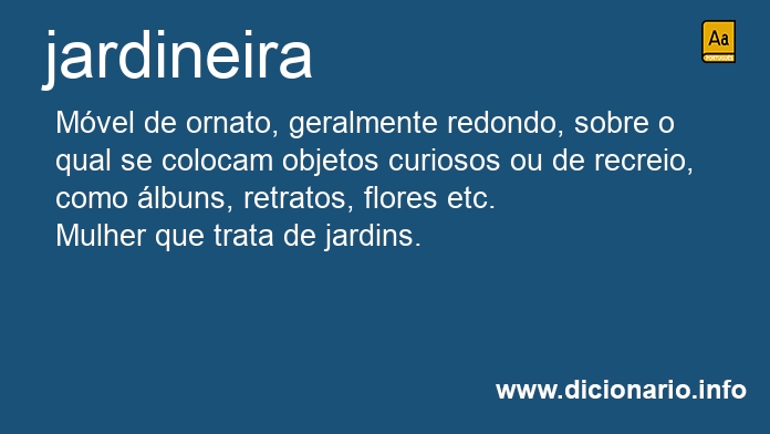 Significado de jardineira