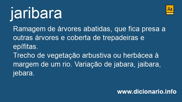 Significado de jaribara