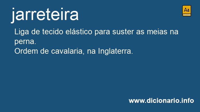 Significado de jarreteira
