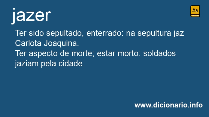 Significado de jazer