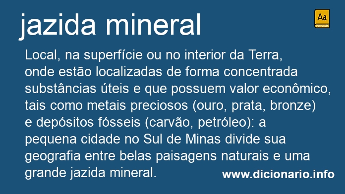 Significado de jazidas minerais