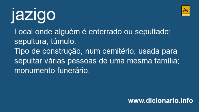 Significado de jazigo