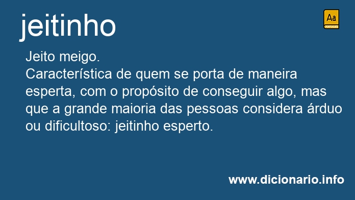 Significado de jeitinho