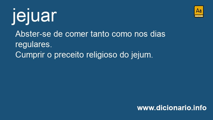 Significado de jejuais