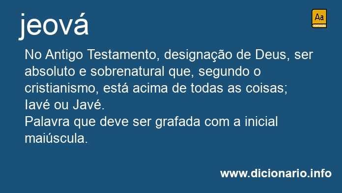 Significado de jeov