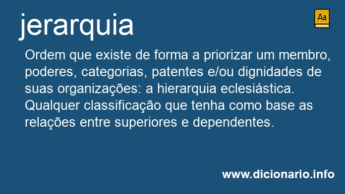 Significado de jerarquia