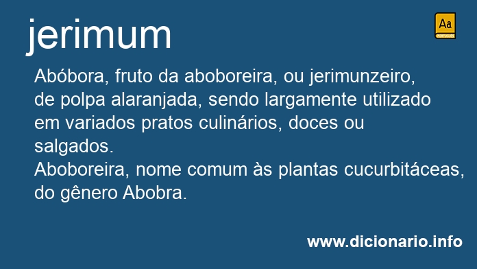 Significado de jerimum