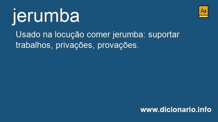 Significado de jerumba