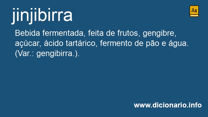 Significado de jinjibirra