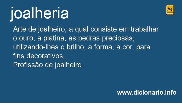 Significado de joalheria