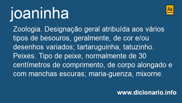 Significado de joaninha