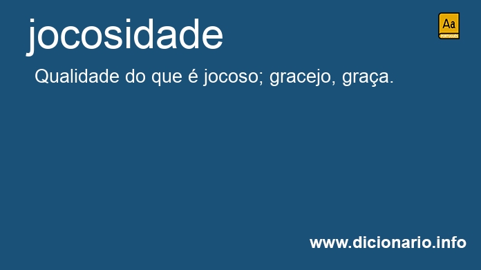 Significado de jocosidade