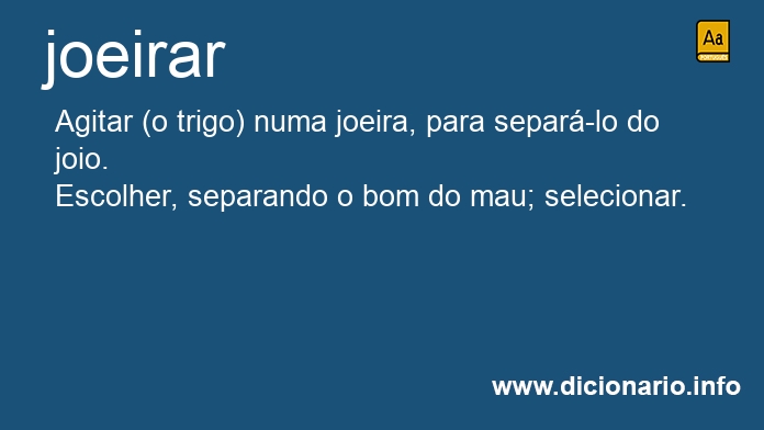 Significado de joeirar