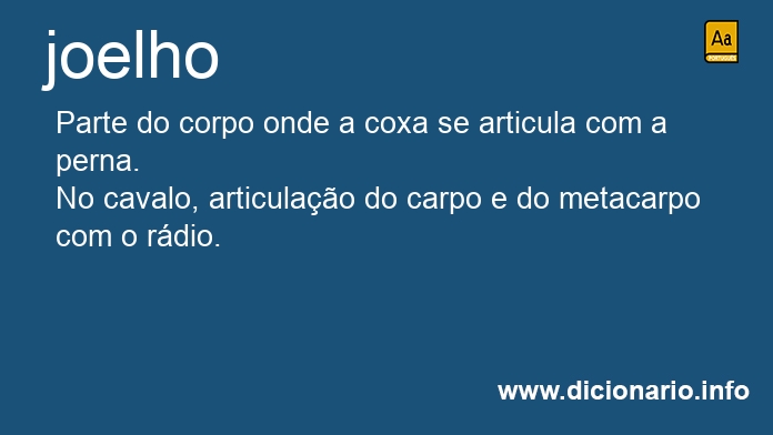 Significado de joelho