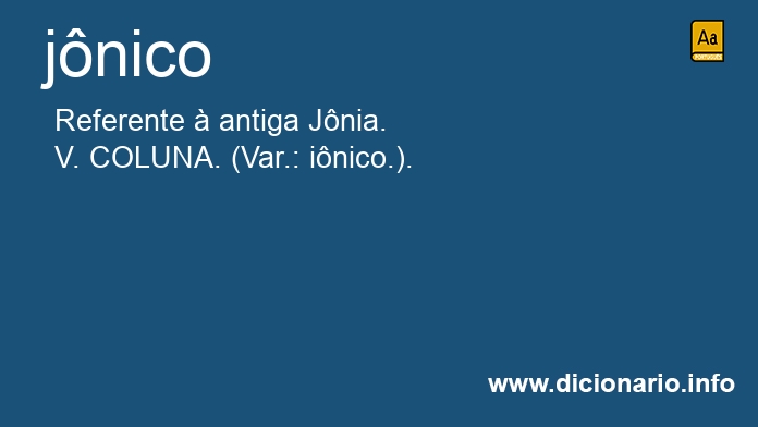 Significado de jnico