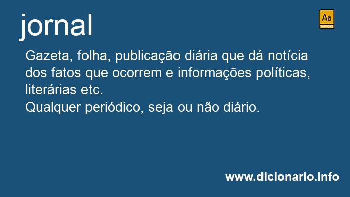 Significado de jornal