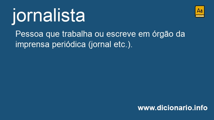 Significado de jornalista