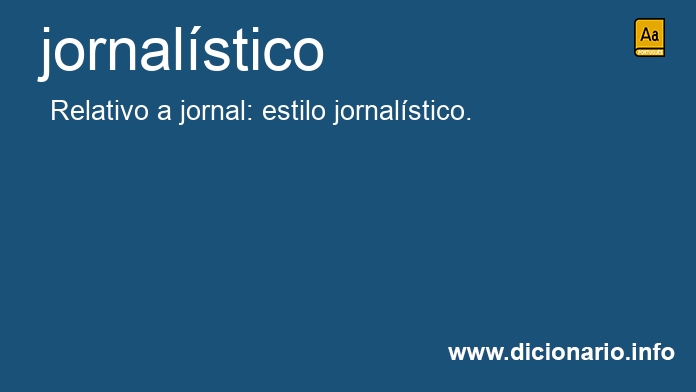 Significado de jornalstico