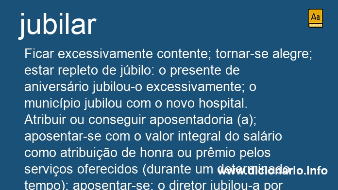 Significado de jubilamos