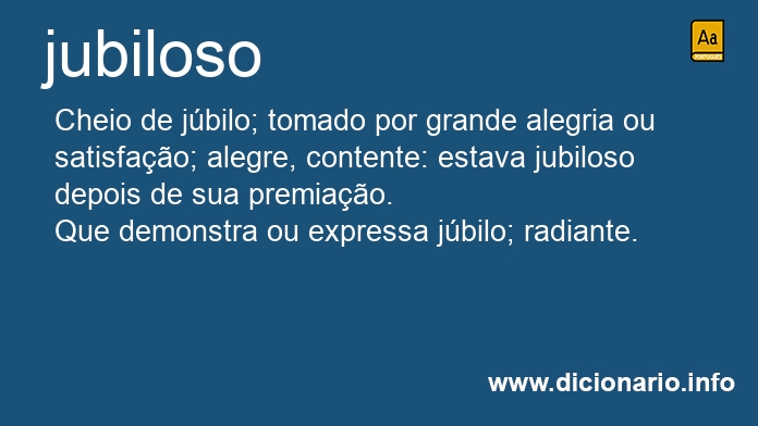 Significado de jubilosos