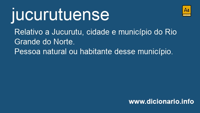 Significado de jucurutuense