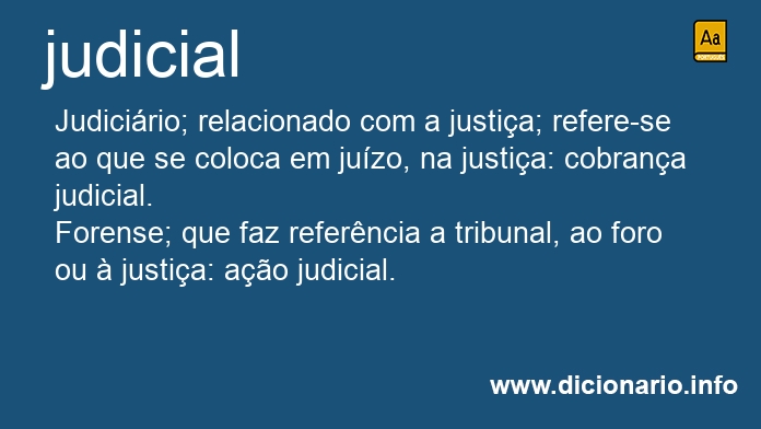 Significado de judicial